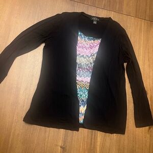 Chic layered-look sequined top.